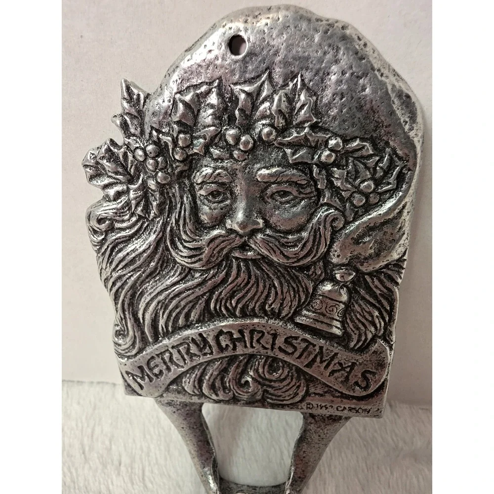 Vintage 1994 Carson Pewter Christmas‎ Santa Claus Hook 5